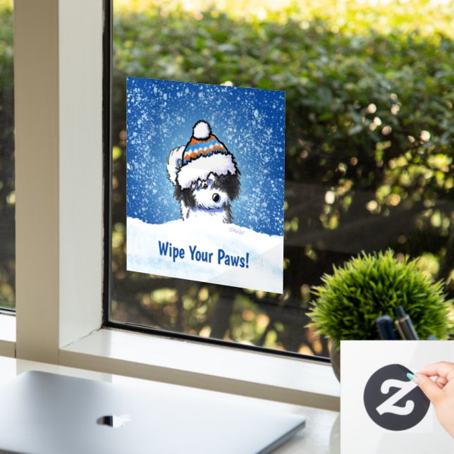 Winter Havanese KiniArt Window Cling (Office)