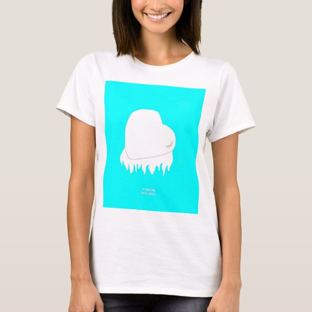Winter Heart Women's White Basic T Shirt (Front)