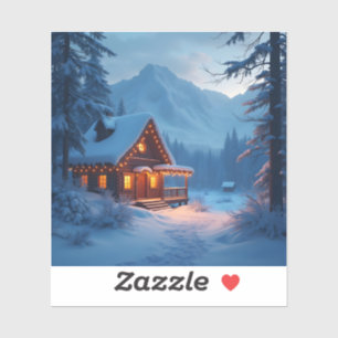Winter Hearth – Cosy Holiday Cabin Square Vinyl 