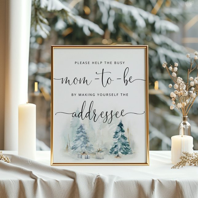 Winter Help the Busy Mum  Address an Envelope Poster (Creator Uploaded)