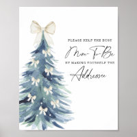 Winter Help the Busy Mum-to-Be Address an Envelope