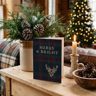 Winter Heritage Tartan   Lodge Merry & Bright Holiday Card