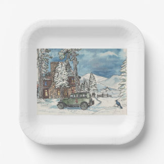 Winter Hideout Paper Plate