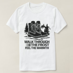 Winter Hiking Boots Frosty Mountain Adventure T-Shirt