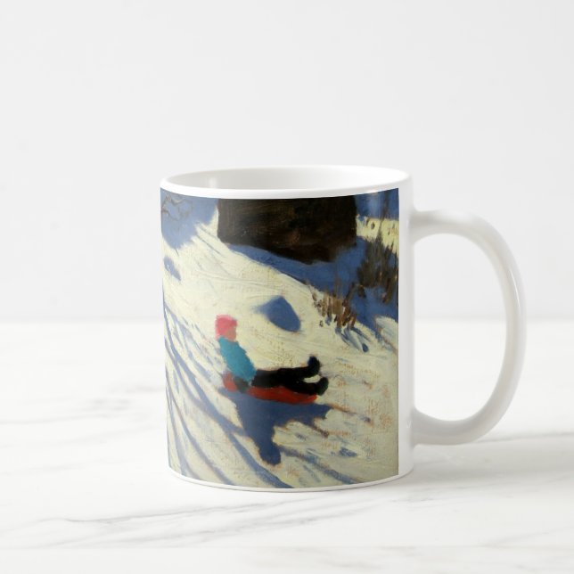 Winter hillside Morzine France Coffee Mug (Right)