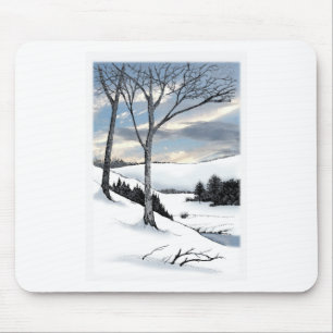 Winter Hillside Mouse Mat