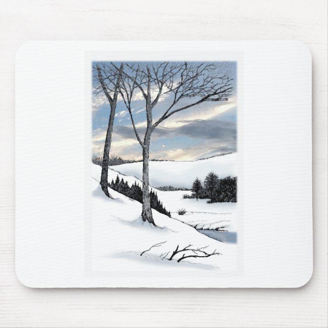 Winter Hillside Mouse Mat (Front)