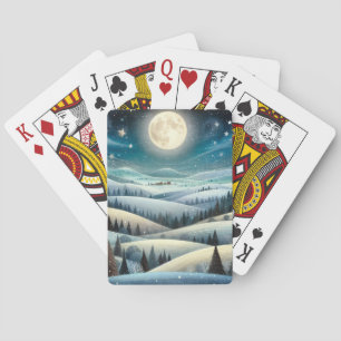 Winter Hillsides Playing Cards