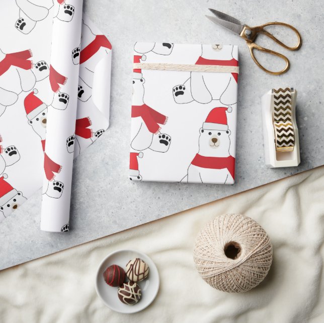 Winter Holiday Bear  Wrapping Paper (Crafts)