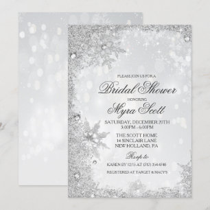 Winter Holiday Bridal Shower Invitation