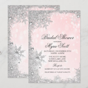 Winter Holiday Bridal Shower Invitation
