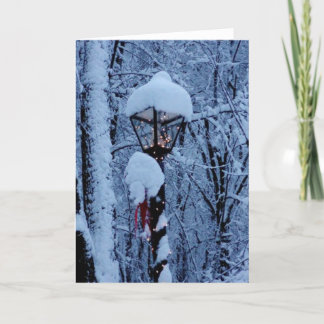 Winter Holiday Card: "Magic Lamp Post" Card