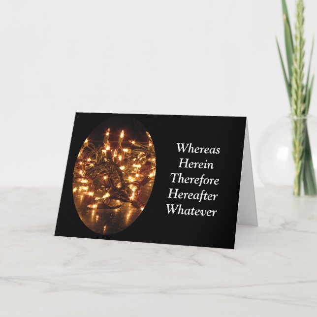Winter Holiday Card Touch of humour (Front)