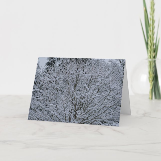 Winter holiday card - warm winter wishes (Front)