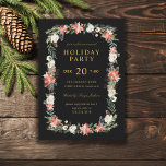 Winter Holiday Christmas Party Black Custom Colour Invitation<br><div class="desc">Customise the text to suit any event. Customise to change the background colour and text</div>