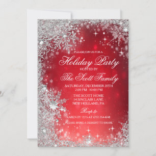 Winter Holiday Christmas Party Invitation