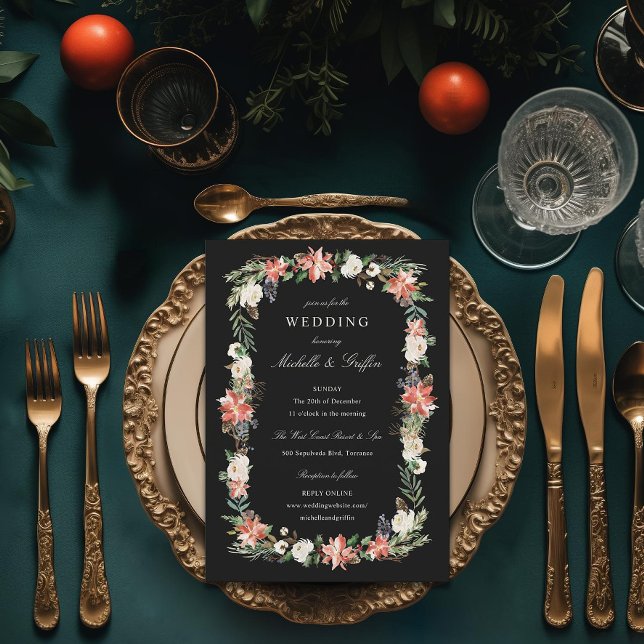 Winter Holiday Christmas Wedding Invitation (Creator Uploaded)