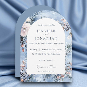 Winter Holiday Christmas Wedding Invitation