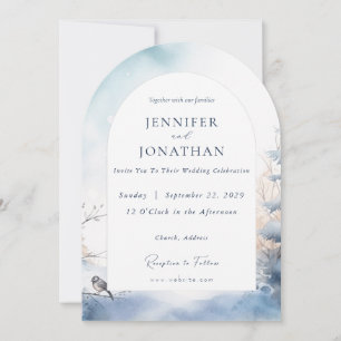 Winter Holiday Christmas Wedding Invitation