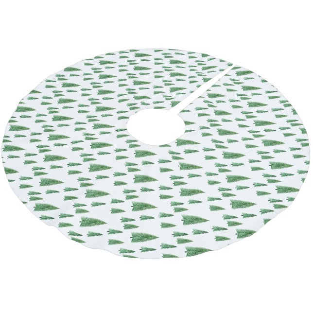 Winter Holiday Country Beauty Brushed Polyester Tree Skirt (Angled)