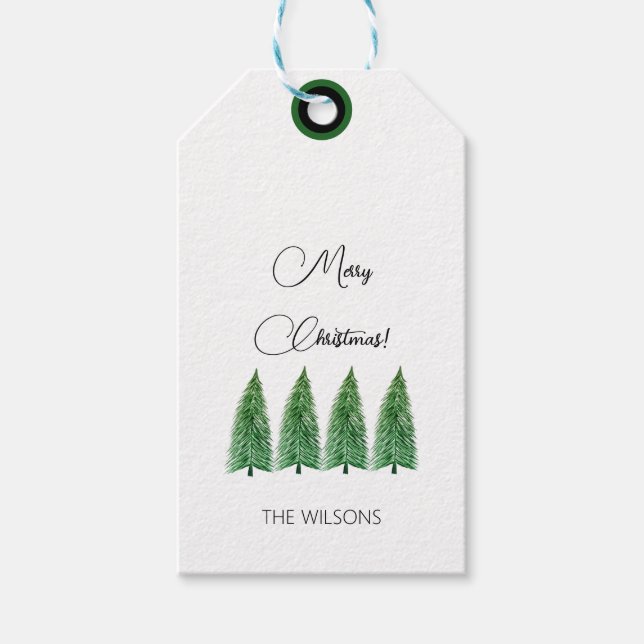Winter Holiday Country Beauty Gift Tags (Front)
