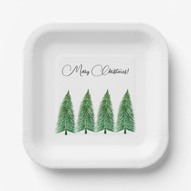 Winter Holiday Country Beauty Paper Plate (Front)