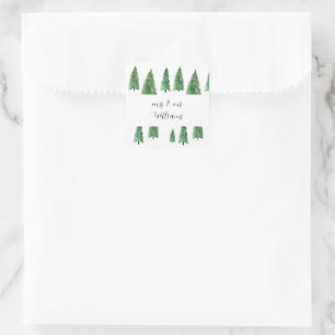 Winter Holiday Country Beauty Square Sticker