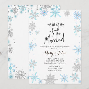 Winter holiday couple shower invitation