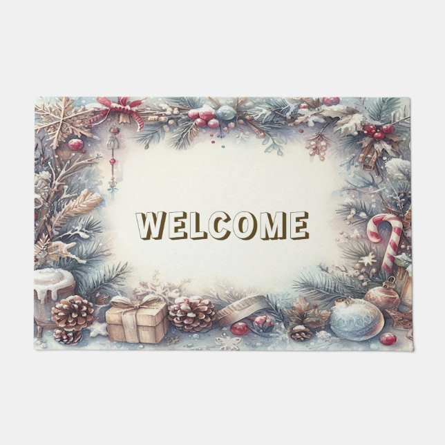Winter Holiday Doormat (Front)