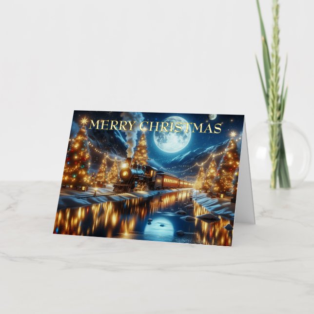 Winter Holiday Express Train Painting (Front)