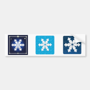 Winter Holiday Fairy Tale Fantasy Snowflakes Bumper Sticker