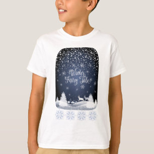 Winter Holiday Fairy Tale Fantasy Snowy Forest T-Shirt