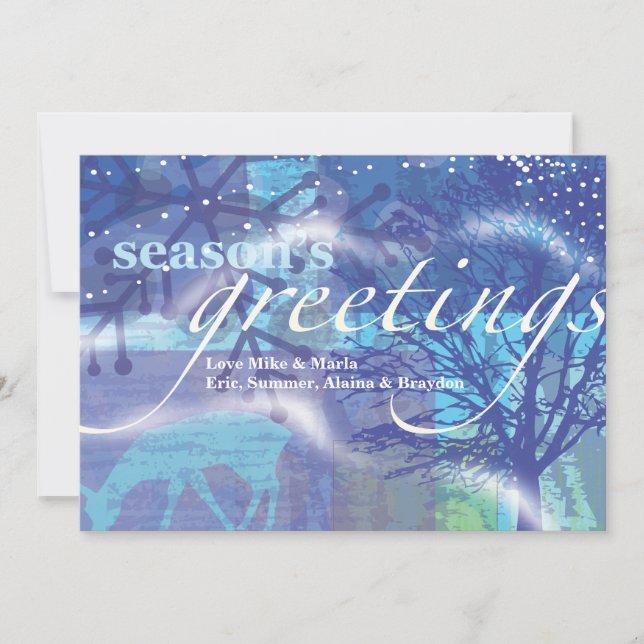 WINTER Holiday Family Greeting Card (Front)