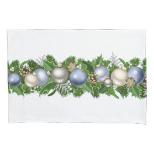 Winter Holiday Garland Pillowcase