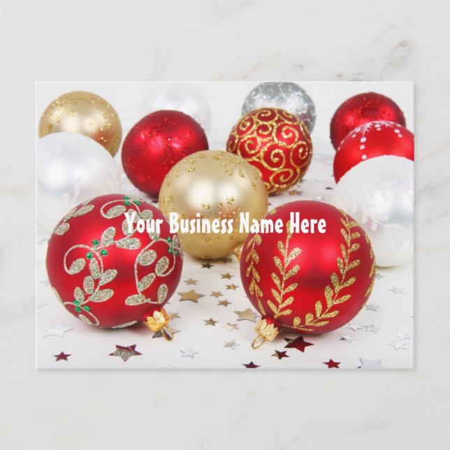 Winter Holiday Gift Certificate Postcard (Front)