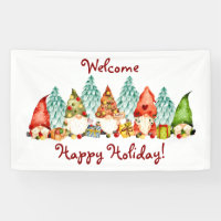 Winter Holiday Gnome Banner