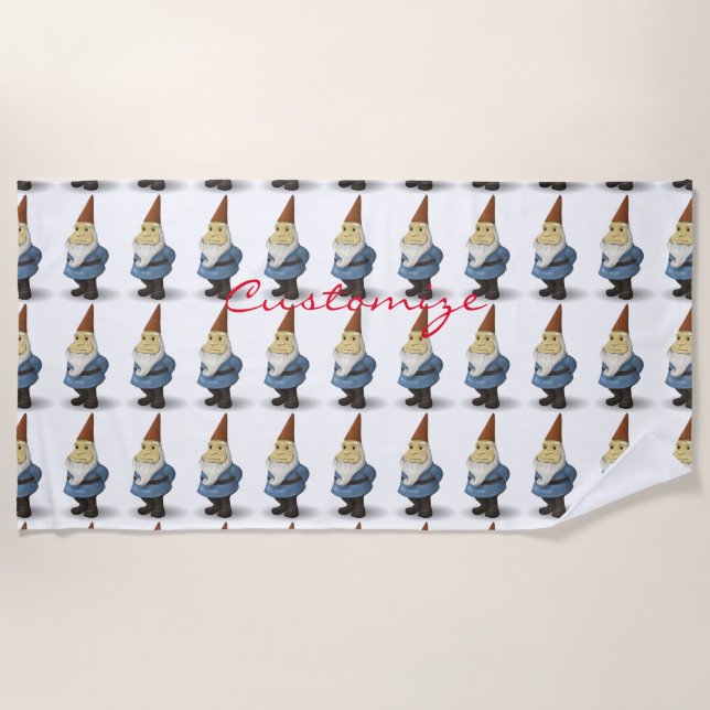 Winter Holiday Gnome Thunder_Cove Beach Towel (Front)