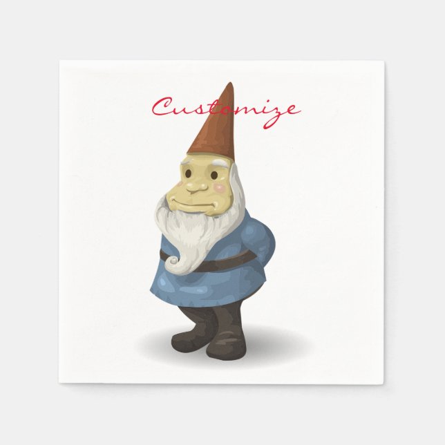 Winter Holiday Gnome Thunder_Cove Ceramic Napkin (Front)