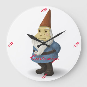 Winter Holiday Gnome Thunder_Cove Large Clock