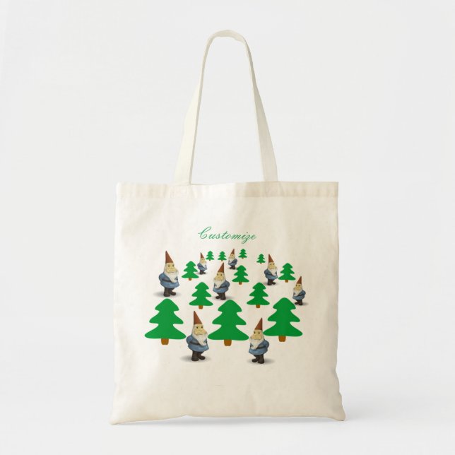 Winter Holiday Gnomes Christmas Trees Thunder_Cove Tote Bag (Front)