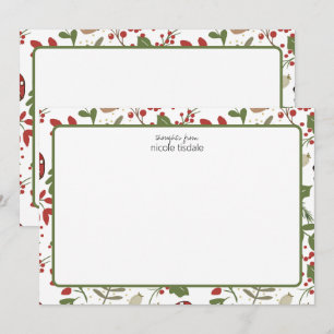 Winter Holiday Greenery  Card