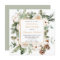 Winter Holiday Greenery Pine Gold Bridal Shower