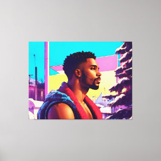 Winter Holiday Hunk 01 Canvas Print