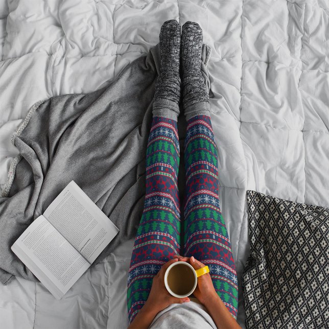 Winter holiday knitted pattern   leggings (Creator Uploaded)