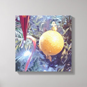Winter Holiday Ornaments Canvas Print