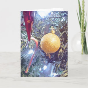 Winter Holiday Ornaments Card
