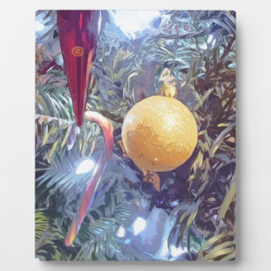 Winter Holiday Ornaments Plaque