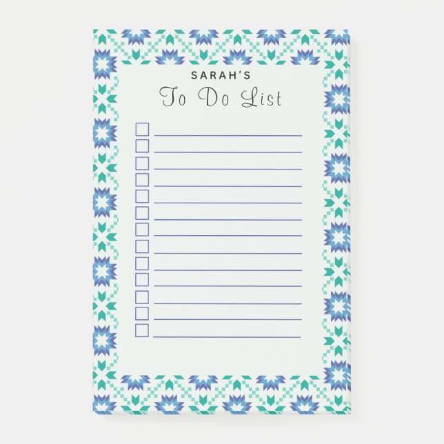 Winter Holiday Quilt Shopping List Post-It Note (Front)