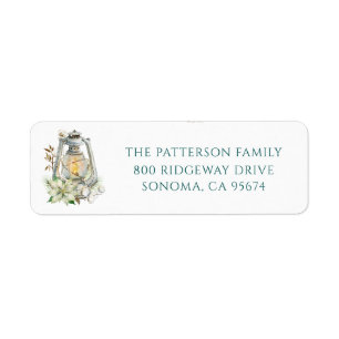 Winter Holiday Return Address Label