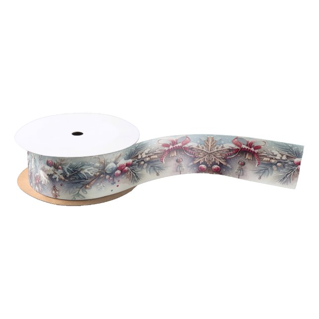Winter Holiday Satin Ribbon (Spool)